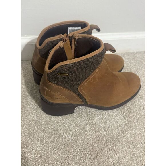 Merrel Chateau II Mid Ankle Boots Womens 11 Brown Suede Waterproof Side Zip - Picture 1 of 8